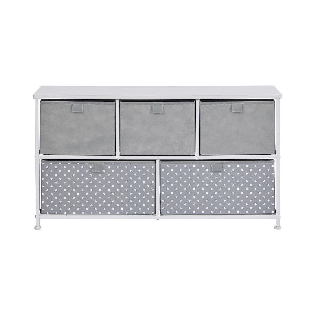    5L-206-GRY-5-drawer-grey-storage-chest-product-front