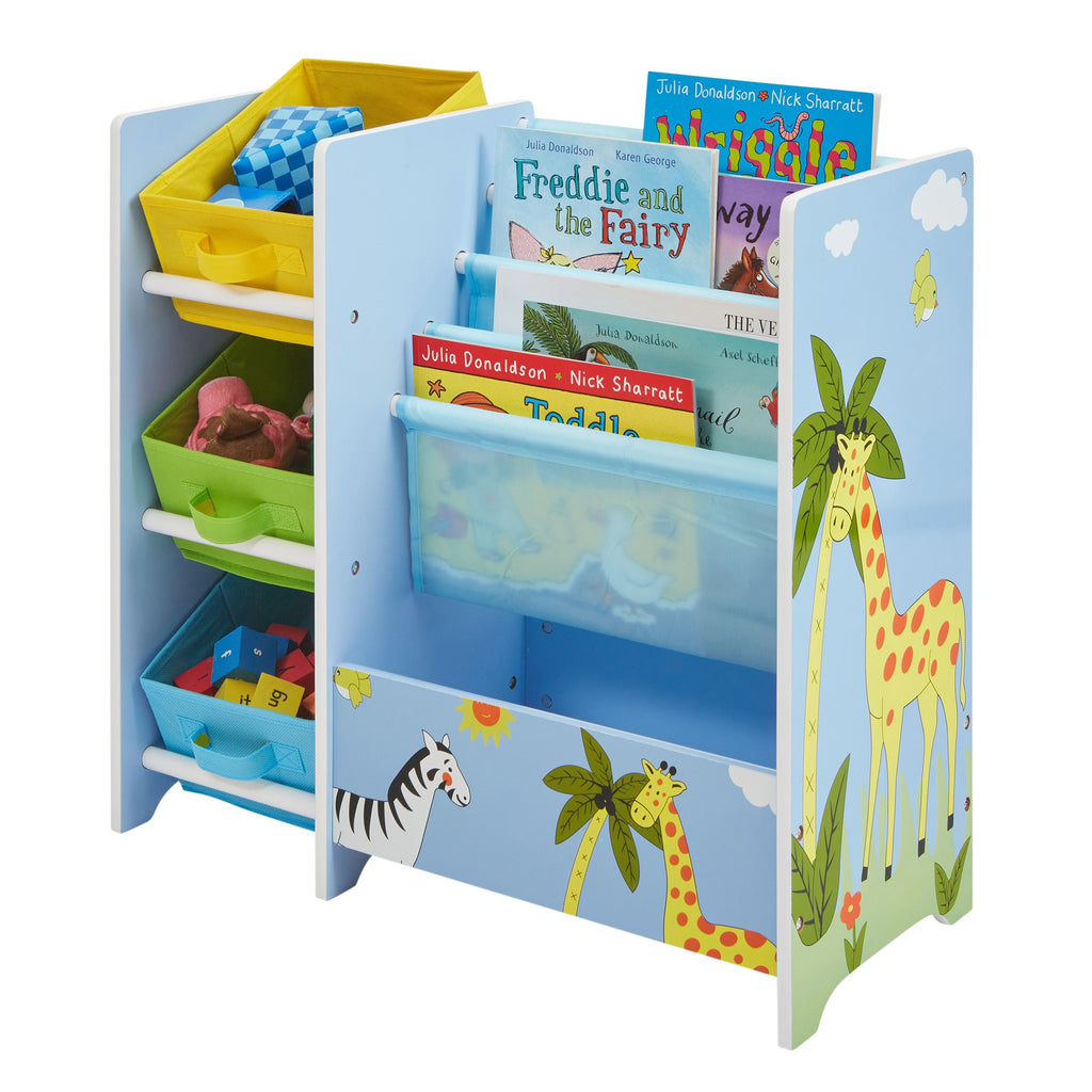 TF5007-safari-book-display-with-fabric-bins-acessories-2
