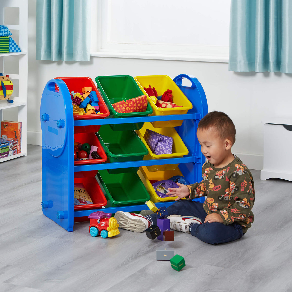 9 bin best sale plastic toy organizer