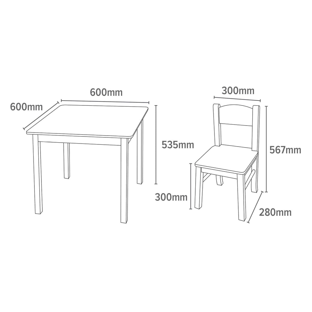 TF5303-white-square-wooden-table-and-2-chairs-dimensions