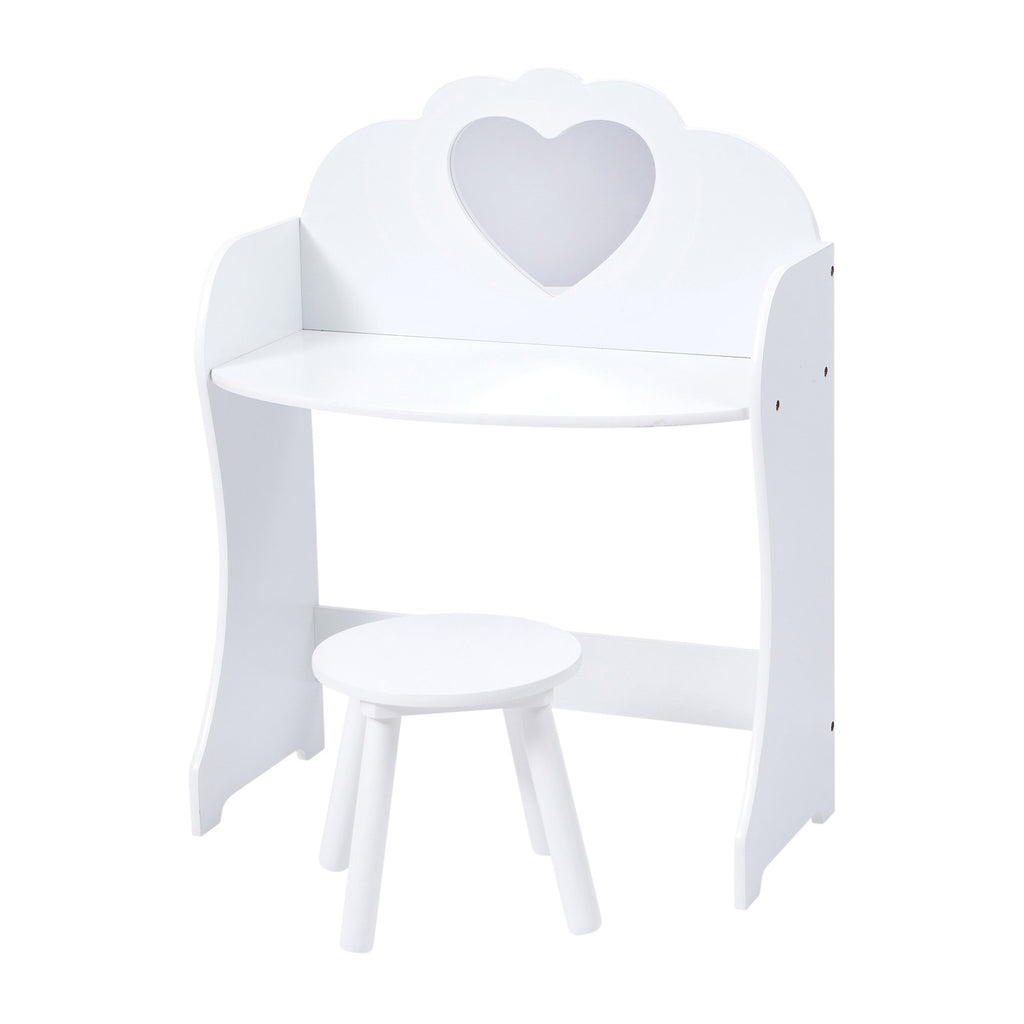 TF5301-white-dressing-table-with-heart-shaped-mirror