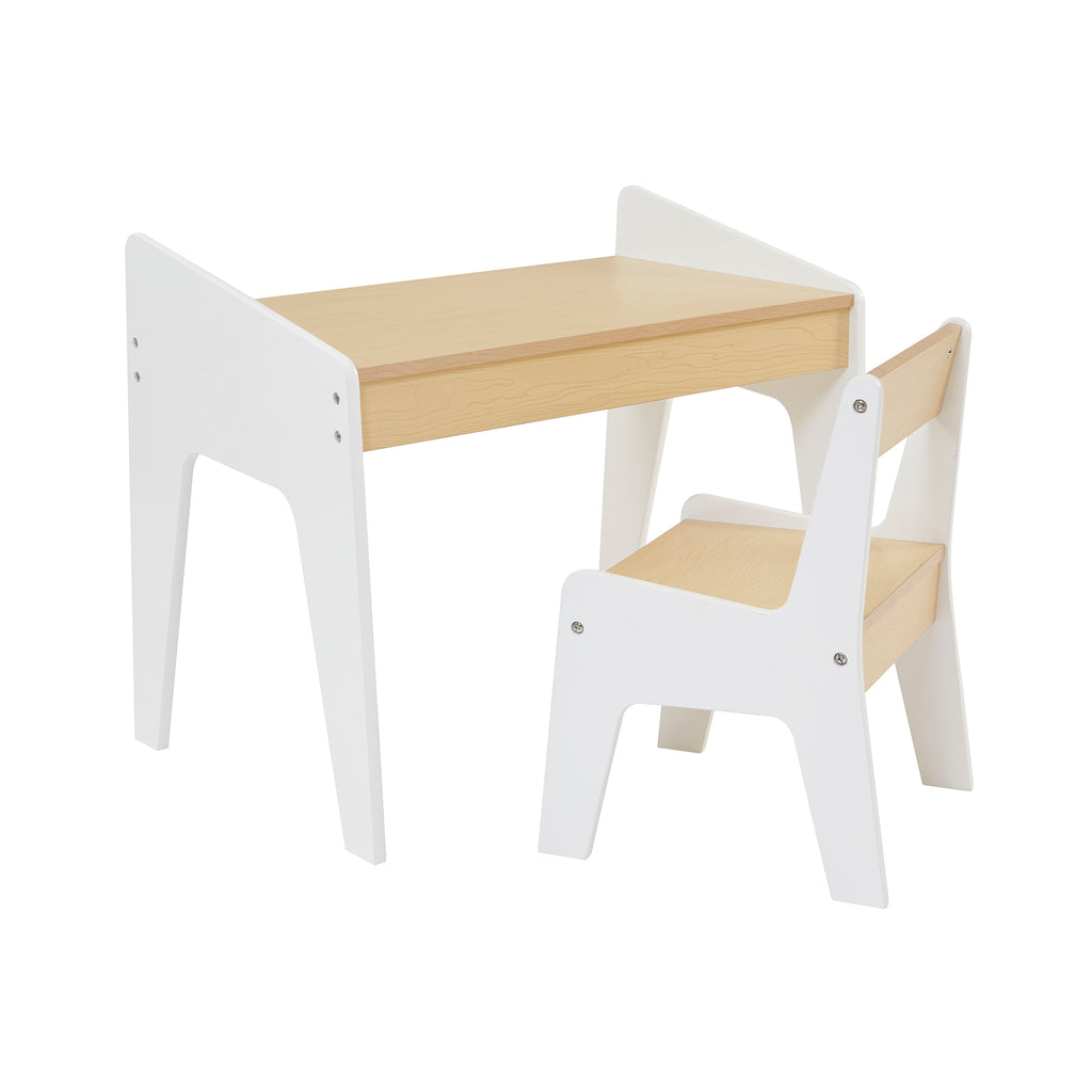    TF5715-white-and-pine-desk-and-chair-product