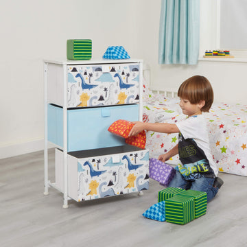 Dropship Nightstand Storage Organizer With 3 Drawers - Kids Girls