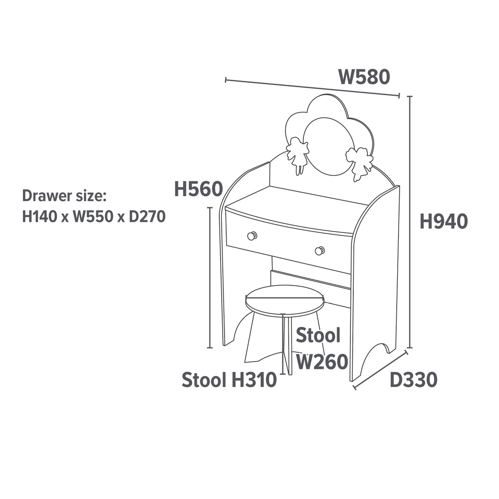 LHT10042-fairy-dressing-table-and-stool-dimensions