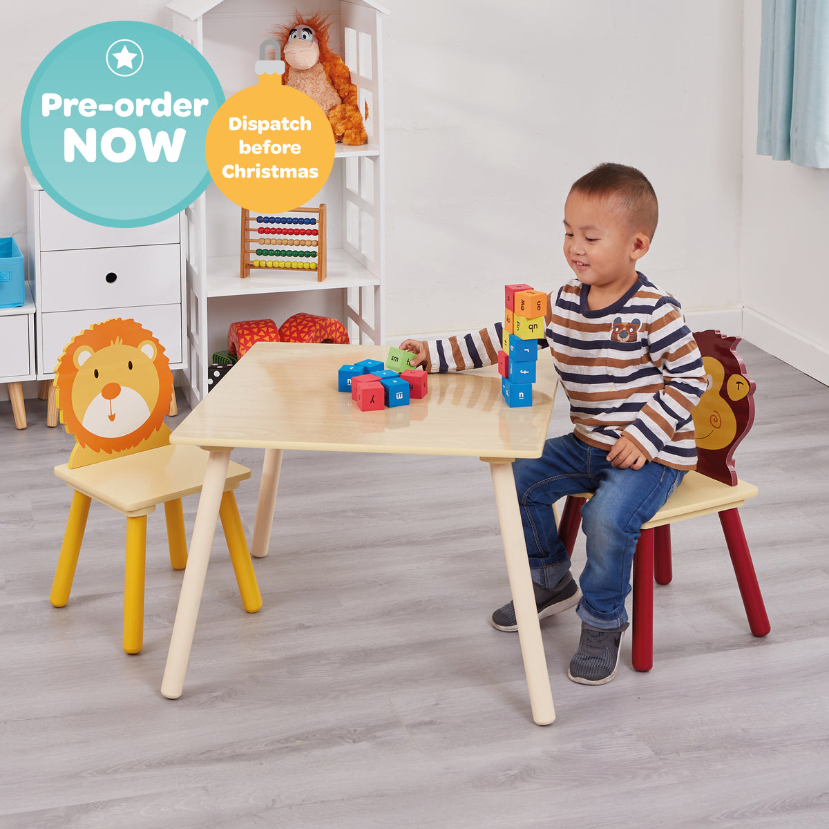 Jungle Table and Chair Set | Kid's Wooden Table | Liberty House Toys